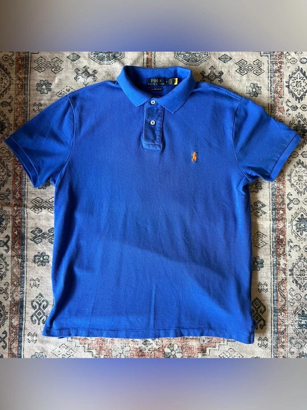 Polo by Ralph Lauren Royal Blue Polo with Orange Pony Logo Men’s Medium